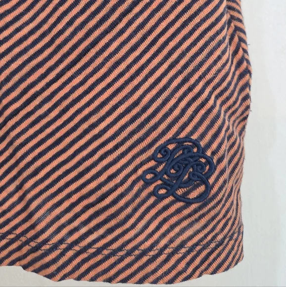 Women's Brooks Brothers Terracotta Orange & Navy Blue T Shirt, Size S - Picture 6 of 14
